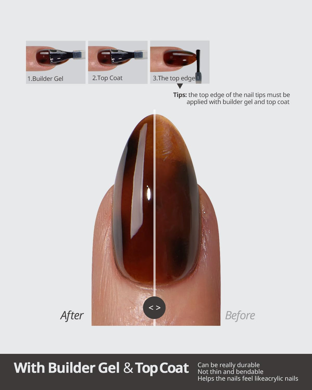 BTArtboxnails SoftCoatTips natural tapered edges create a professional look