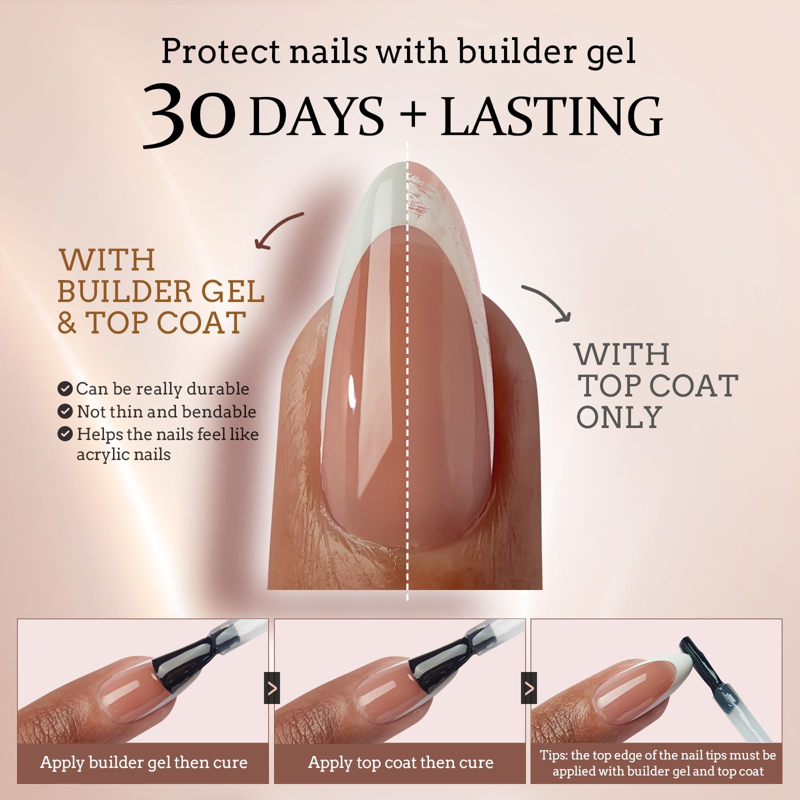 BTArtboxnails XCOATTIPS application step highlighting base coat prep