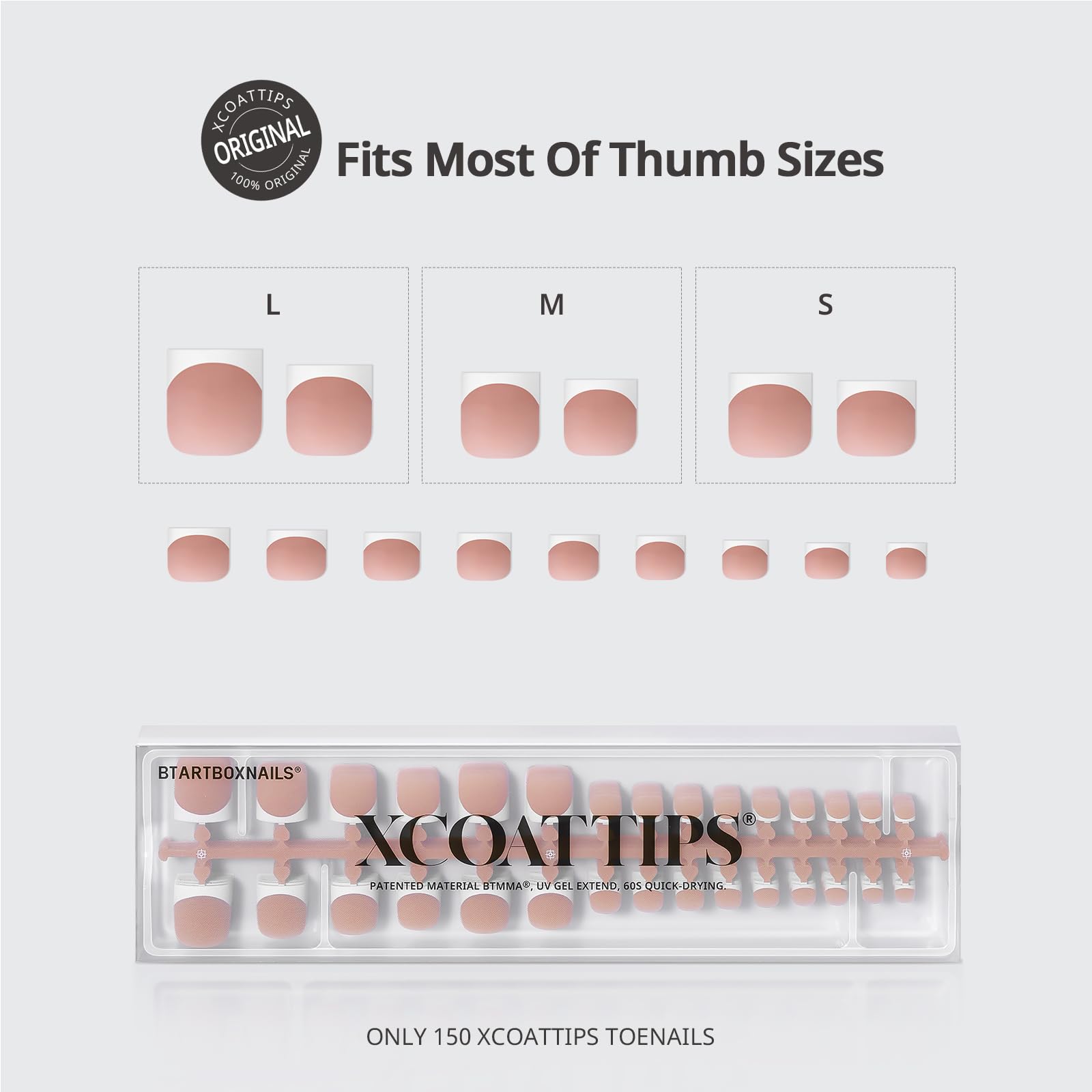 BTARTBOXNAILS XCOATTIPS brown square tips pair with builder gel for durable extensions.