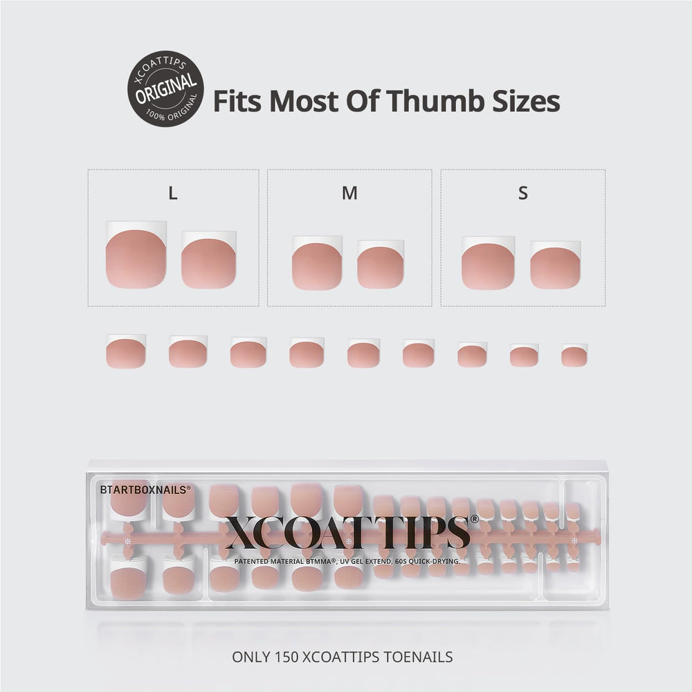 BTARTBOXNAILS XCOATTIPS brown square tips pair with builder gel for durable extensions.