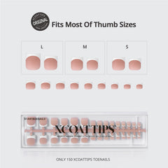 BTARTBOXNAILS XCOATTIPS brown square tips pair with builder gel for durable extensions.