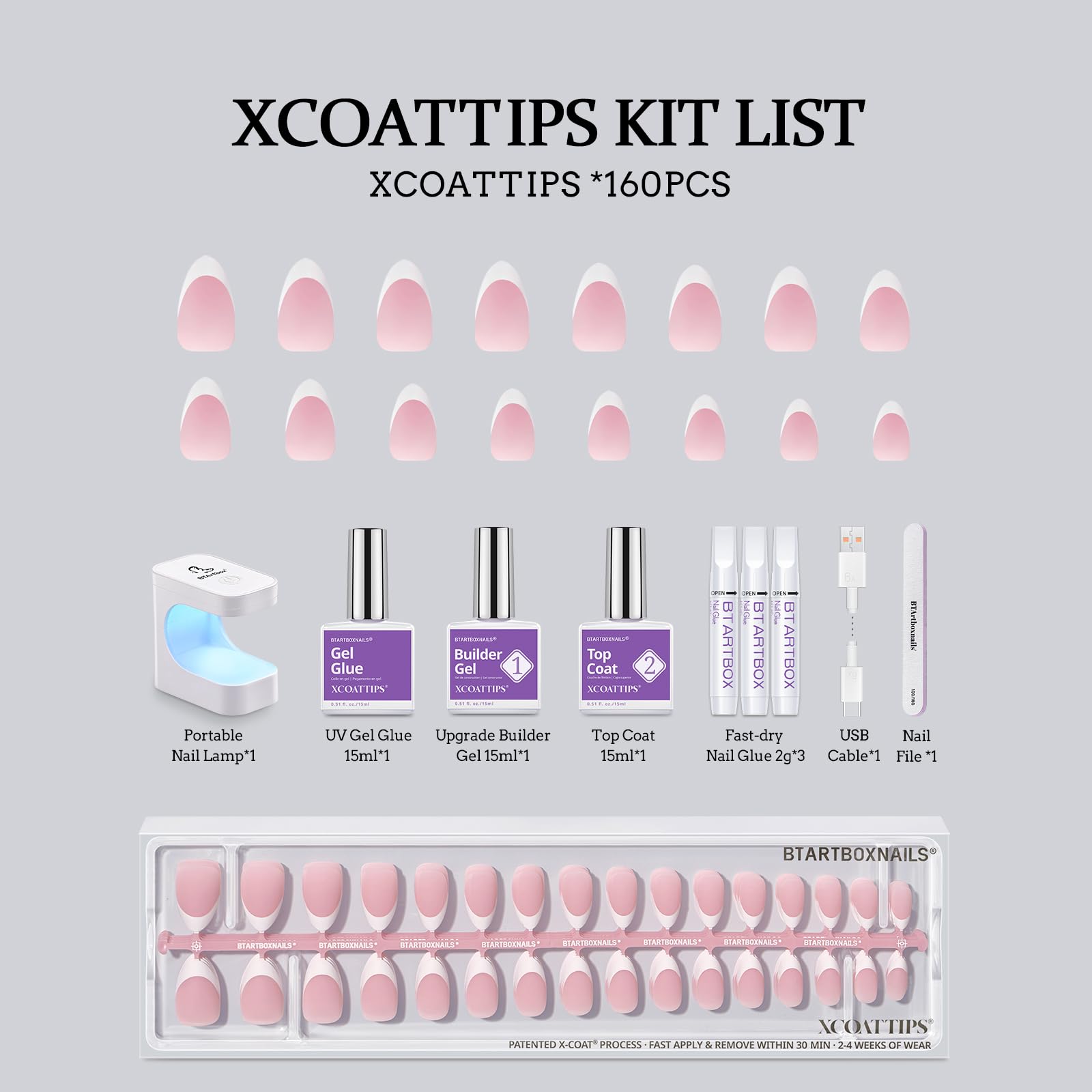 BTArtboxnails XCOATTIPS french design tips with neutral tones