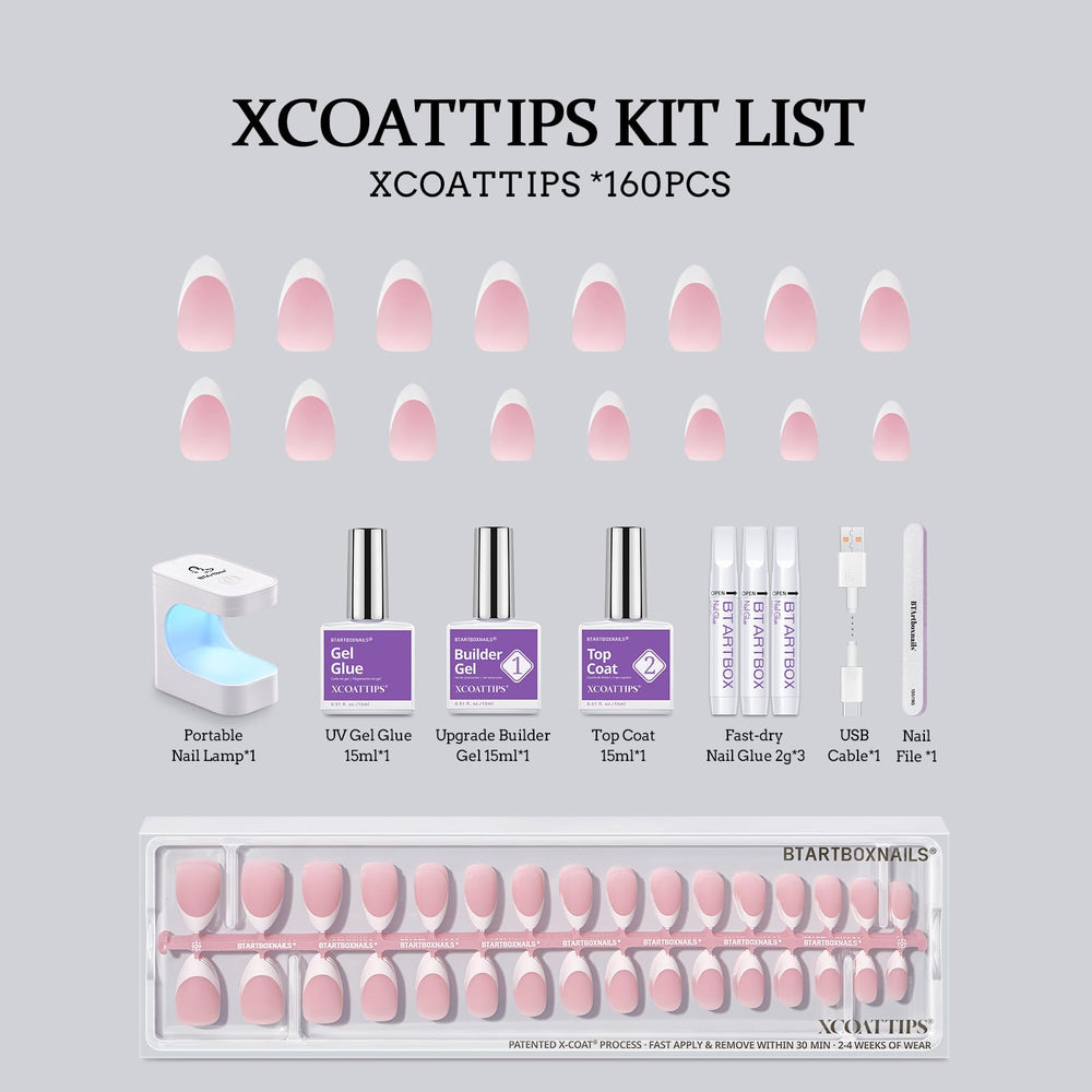 BTArtboxnails XCOATTIPS french design tips with neutral tones