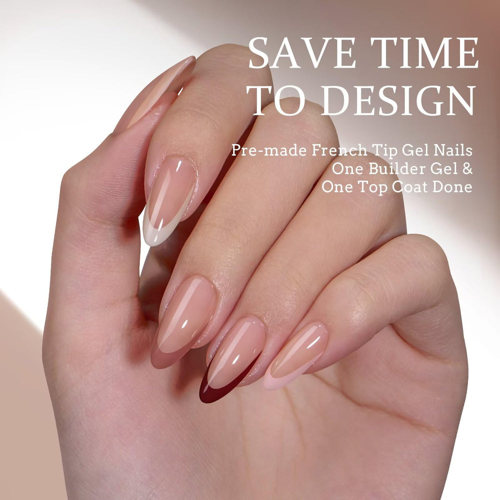 BTArtboxnails XCOATTIPS French tip design highlights natural tones for effortless styling