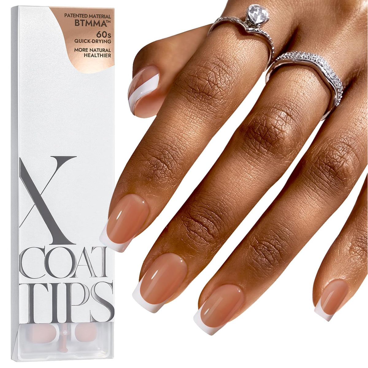 BTArtboxnails XCOATTIPS packaging shows the full set for quick at-home nail art