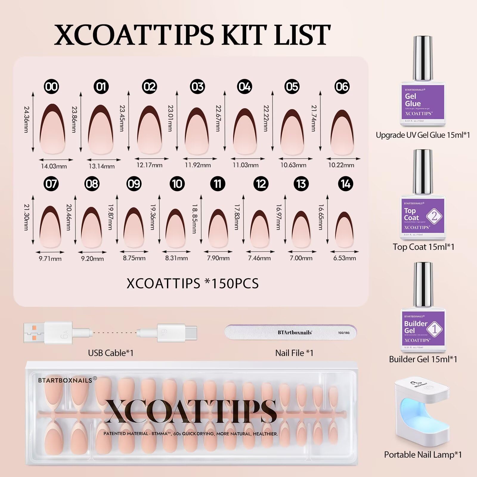 BTArtboxnails XCOATTIPS nail lamp close-up highlights quick curing in home setting