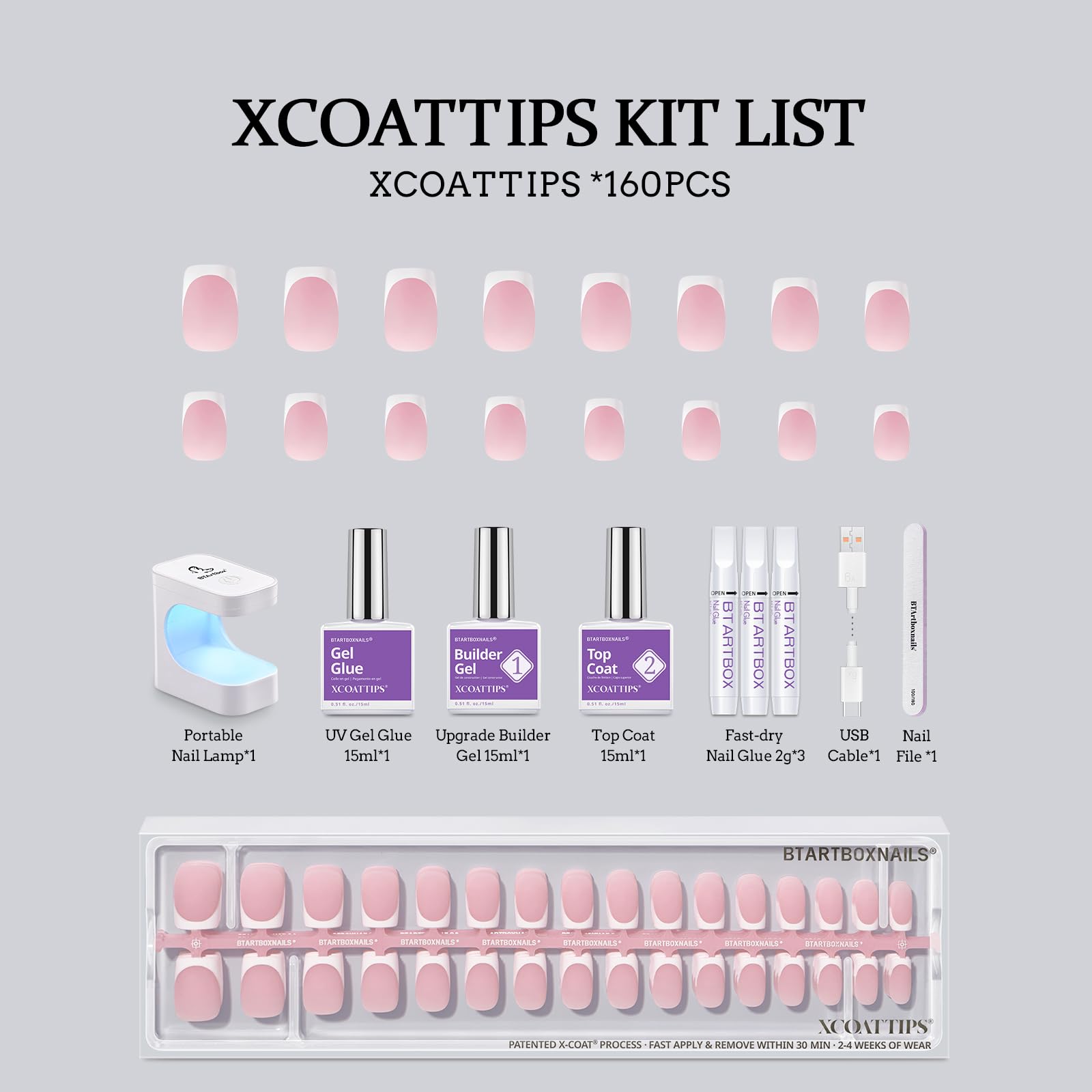 BTArtboxnails XCOATTIPS nail lamp speeds gel curing.