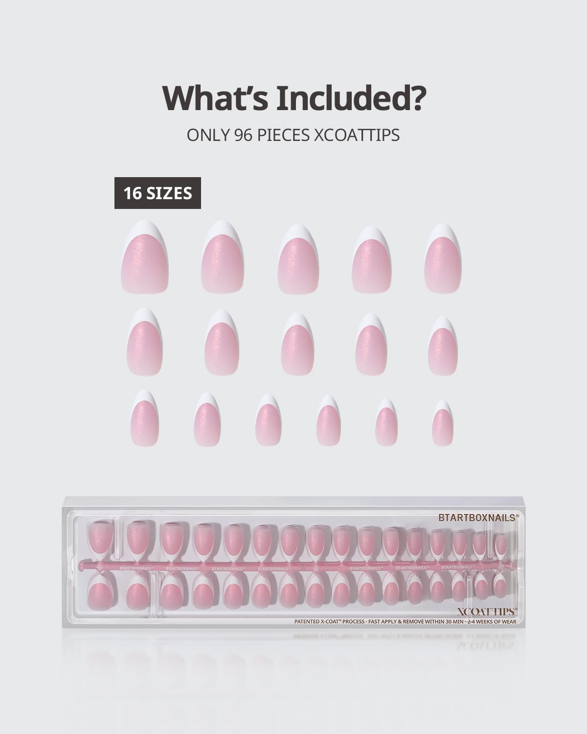 BTArtboxnails XCOATTIPS natural fit with ultra-thin edges for a sleek look.