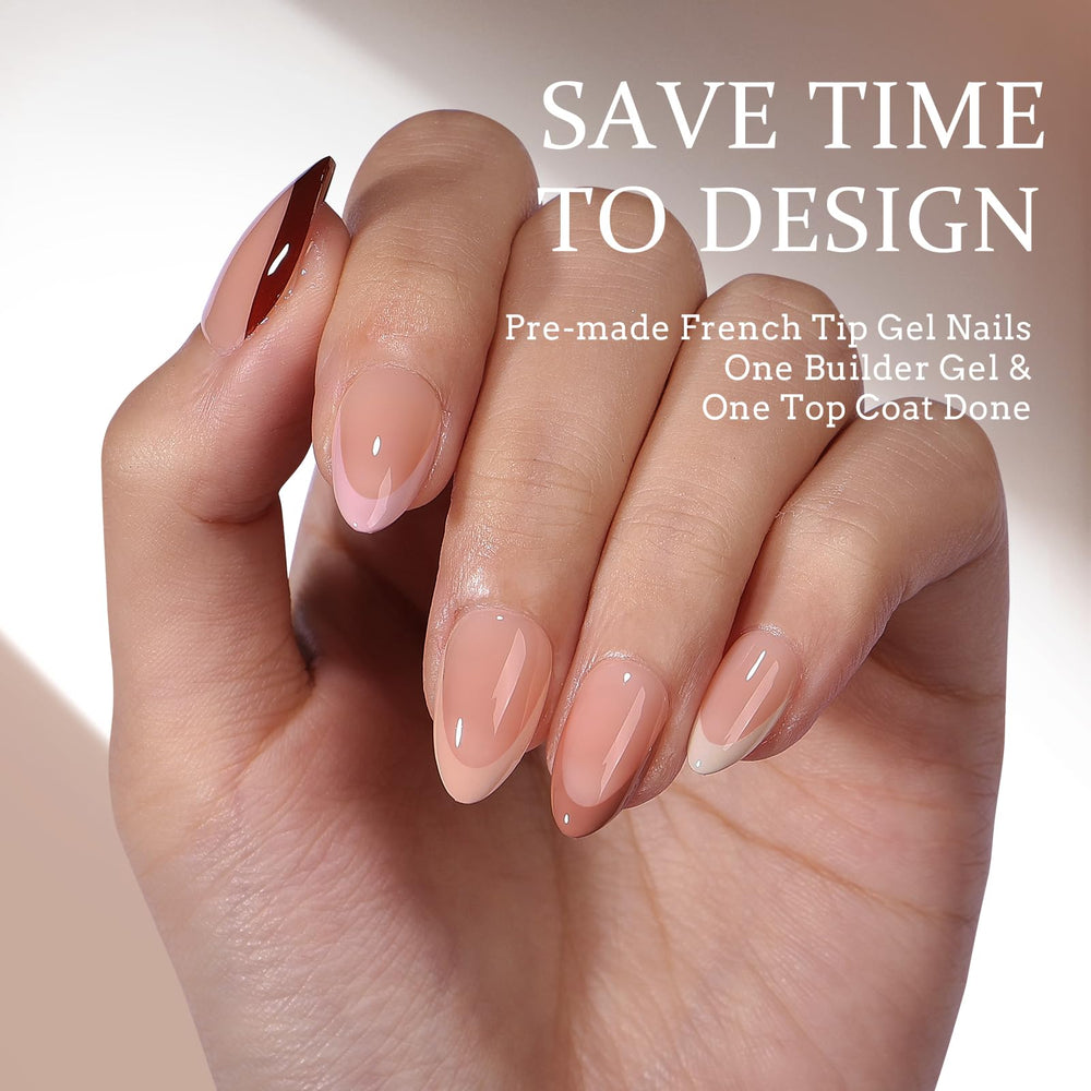 BTArtboxnails XCOATTIPS short almond nails providing easy extensions