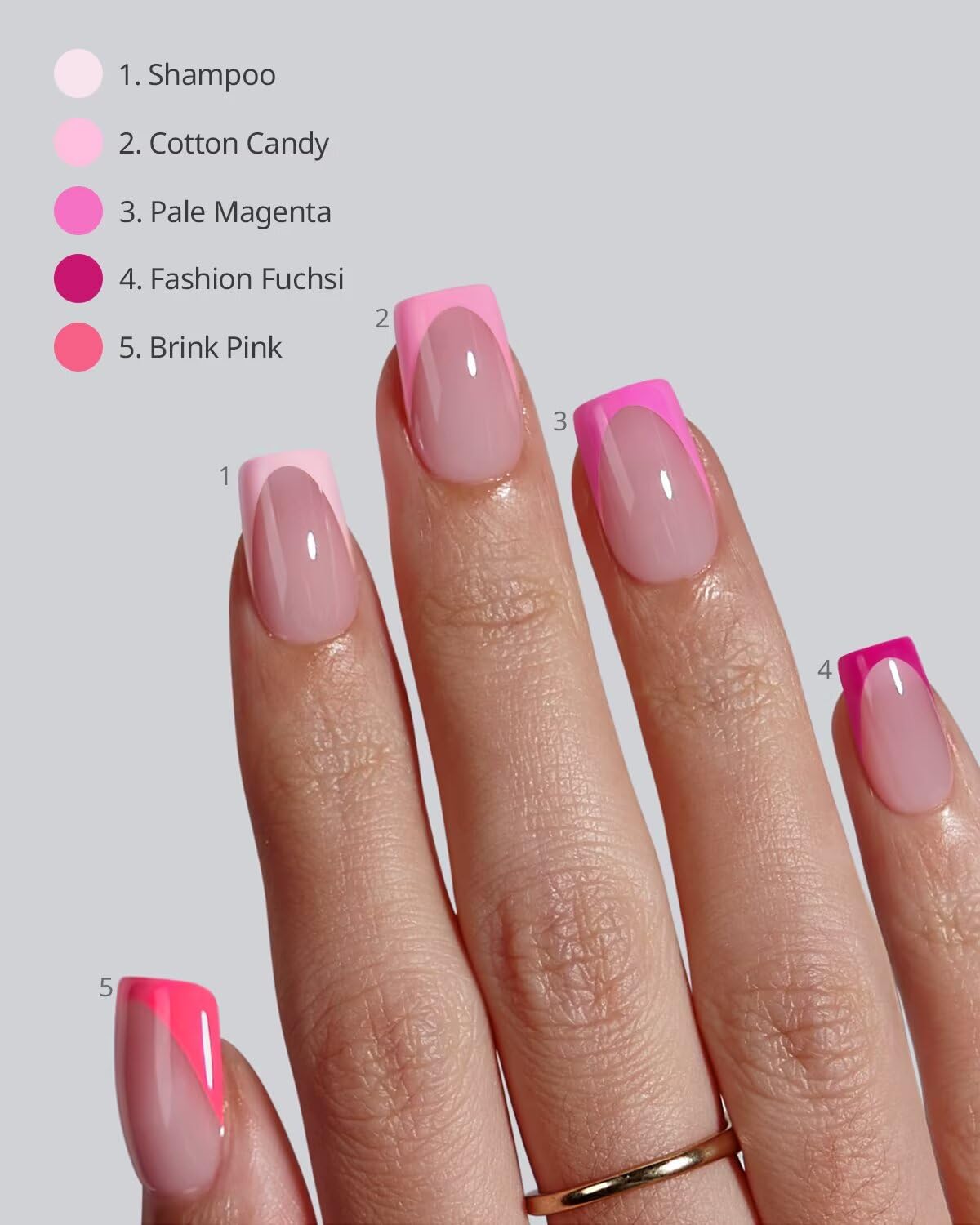 BTArtboxnails XCOATTIPS short square tips demonstrate precise natural-looking nail extension.
