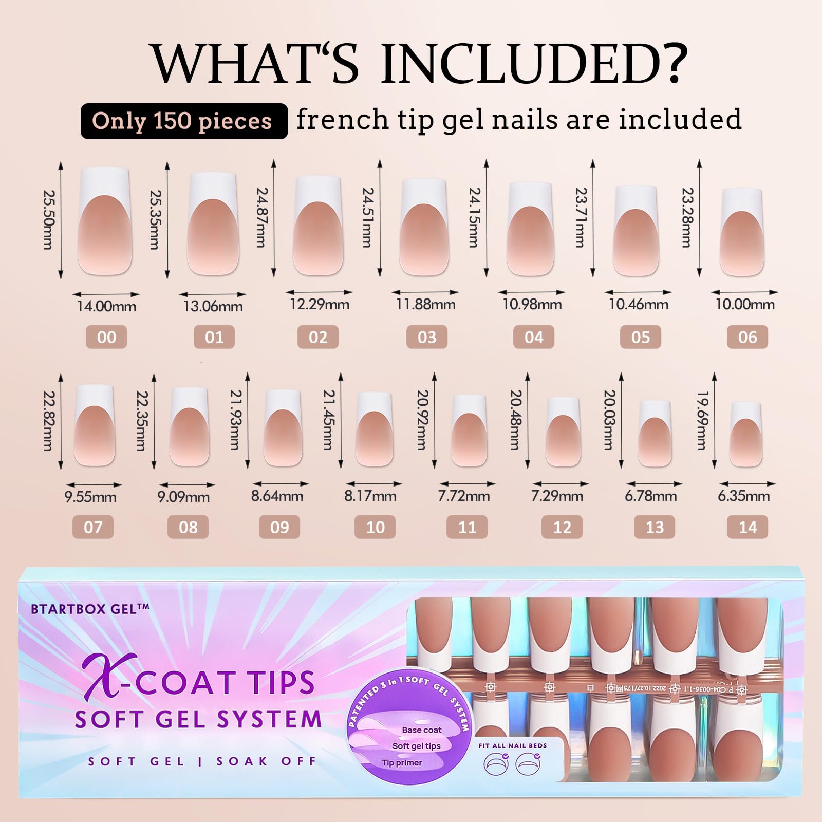 BTArtboxnails XCOATTIPS easy removal soak-off nails for gentle transition
