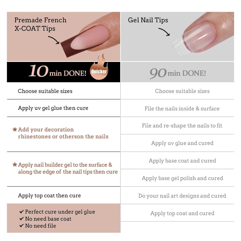 BTArtboxnails XCOATTIPS natural skin tone press-ons in a complete set