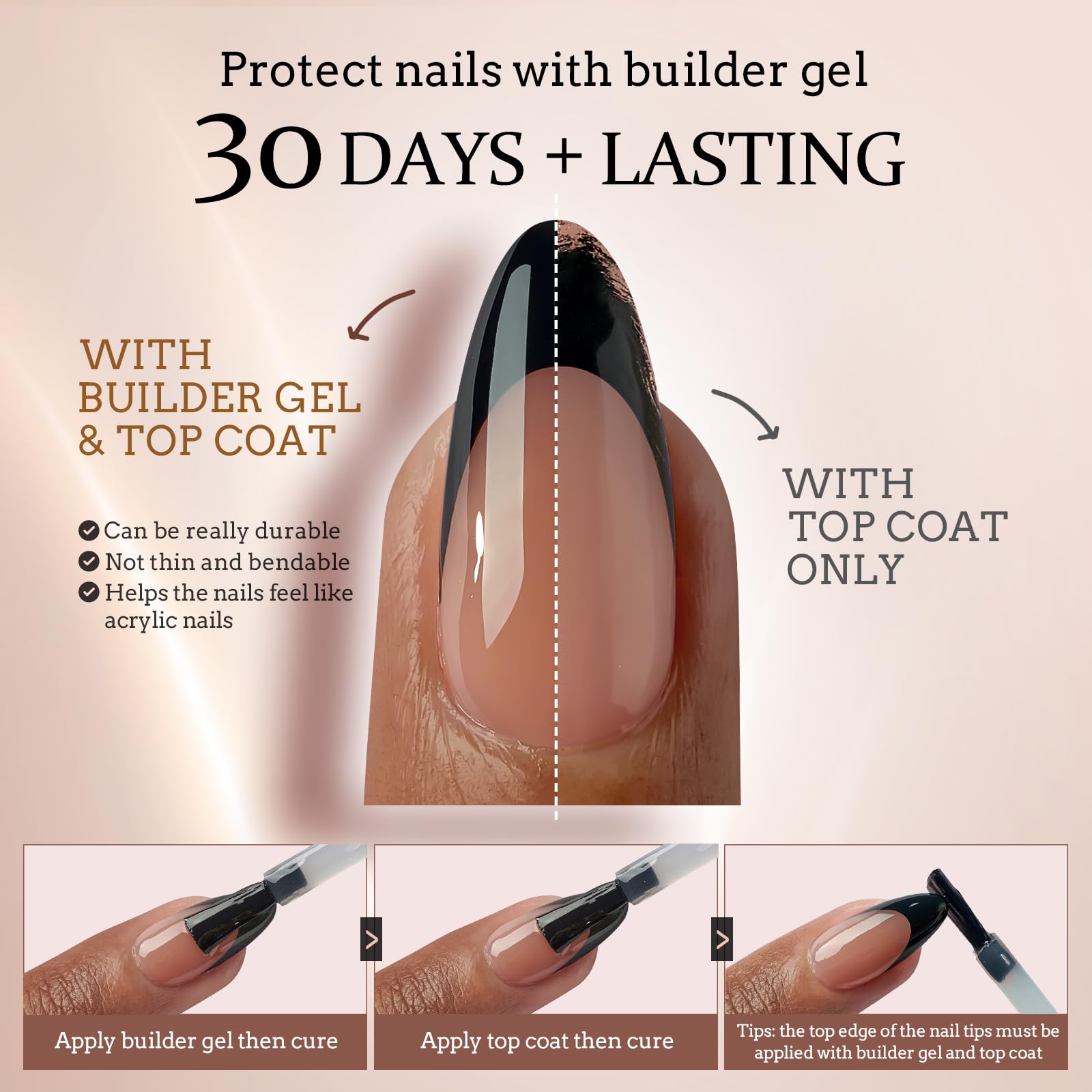 BTArtboxnails XCOATTIPS soft gel false nails for comfortable wear