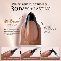 BTArtboxnails XCOATTIPS soft gel false nails for comfortable wear