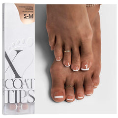 BTArtboxnails XCOATTIPS toe nail tips packaging close-up for at home DIY mani