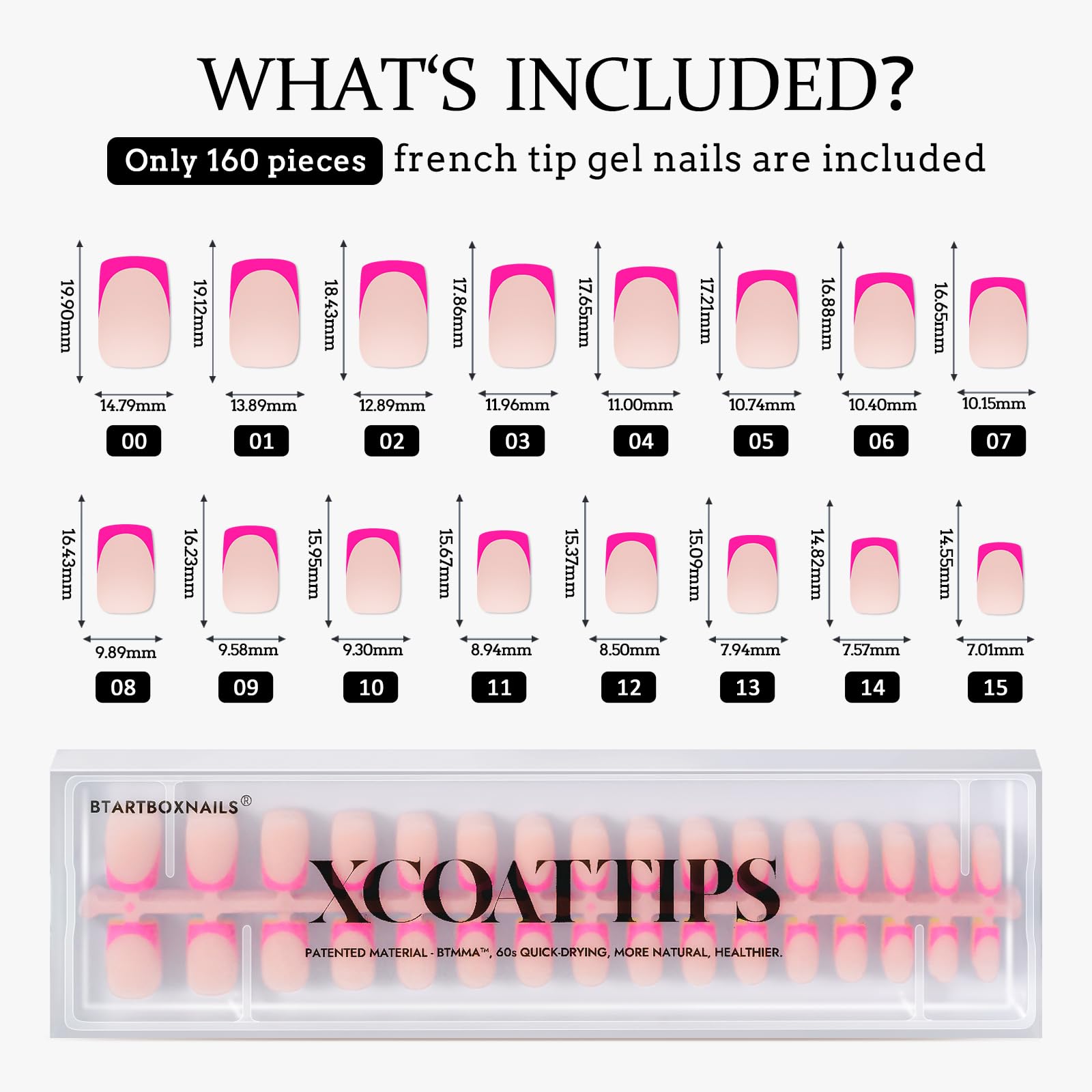 BTArtboxnails XCOATTIPS patented X-COAT process enables cure-through tips.