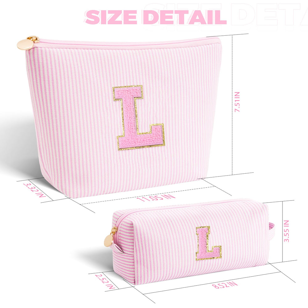 Btffitting canvas makeup bag with smooth, sturdy zipper for easy access