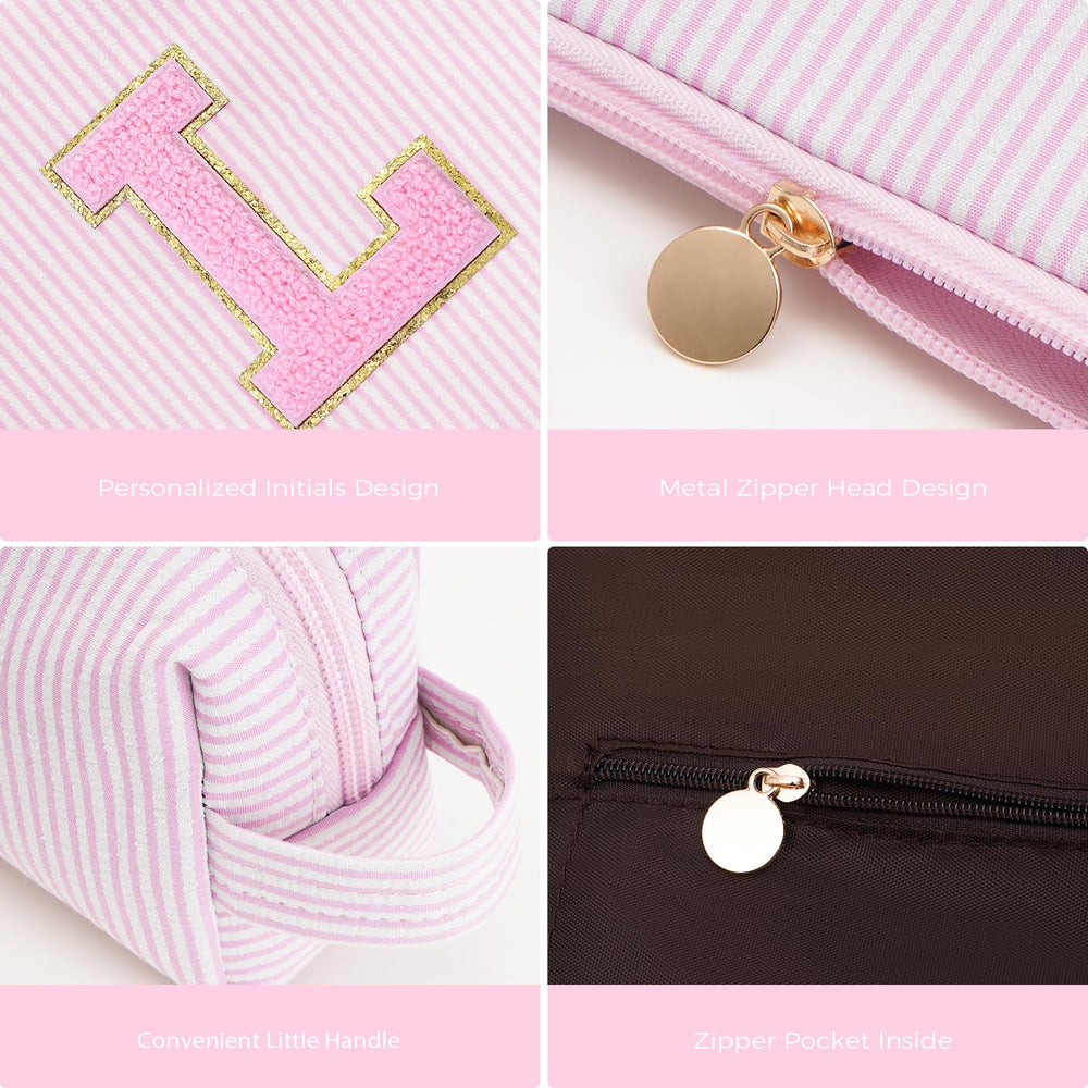 Btffitting canvas multi-layer design cosmetic bag adds sophisticated organization