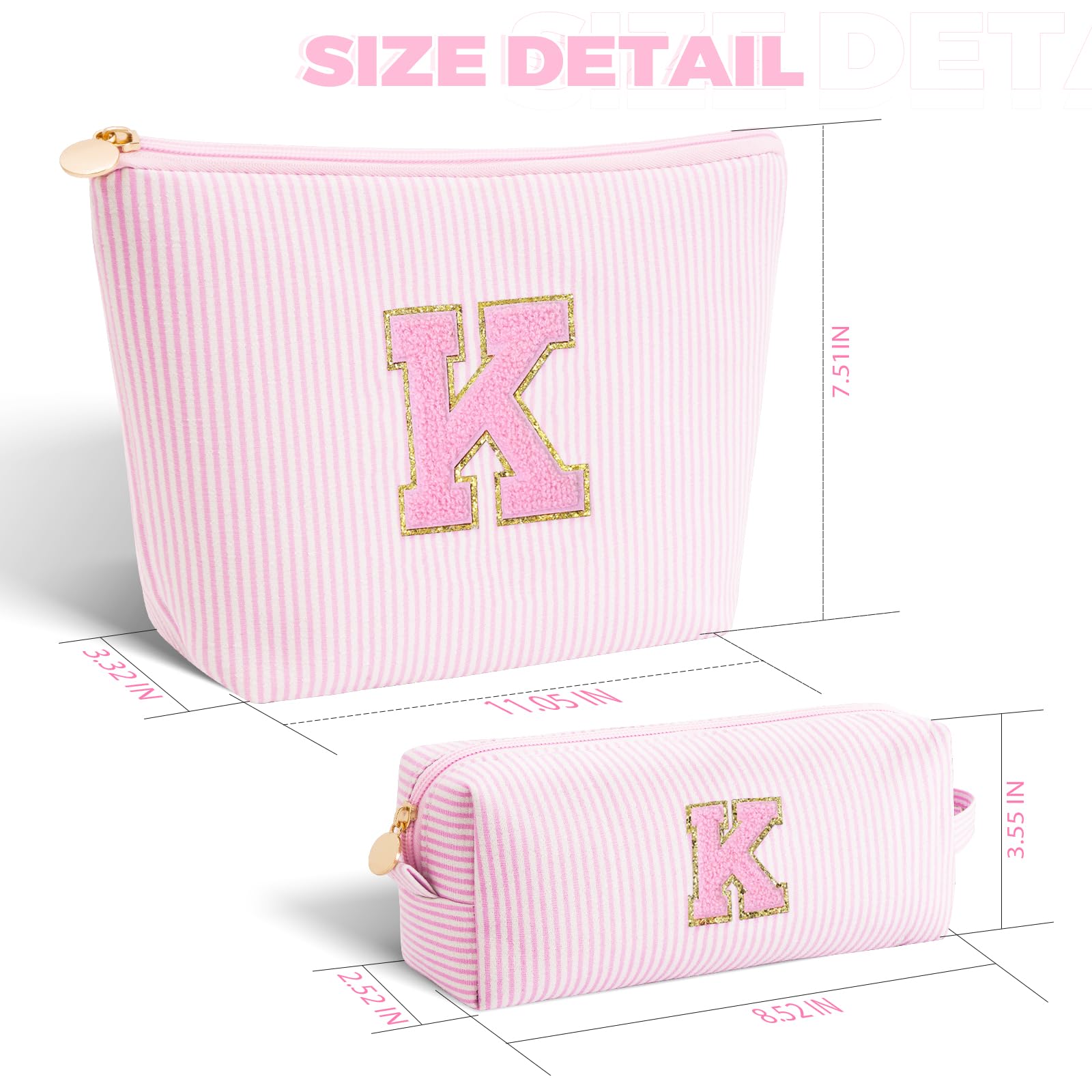 Btffitting cosmetic bag pink travel-ready design for on-the-go makeup essentials