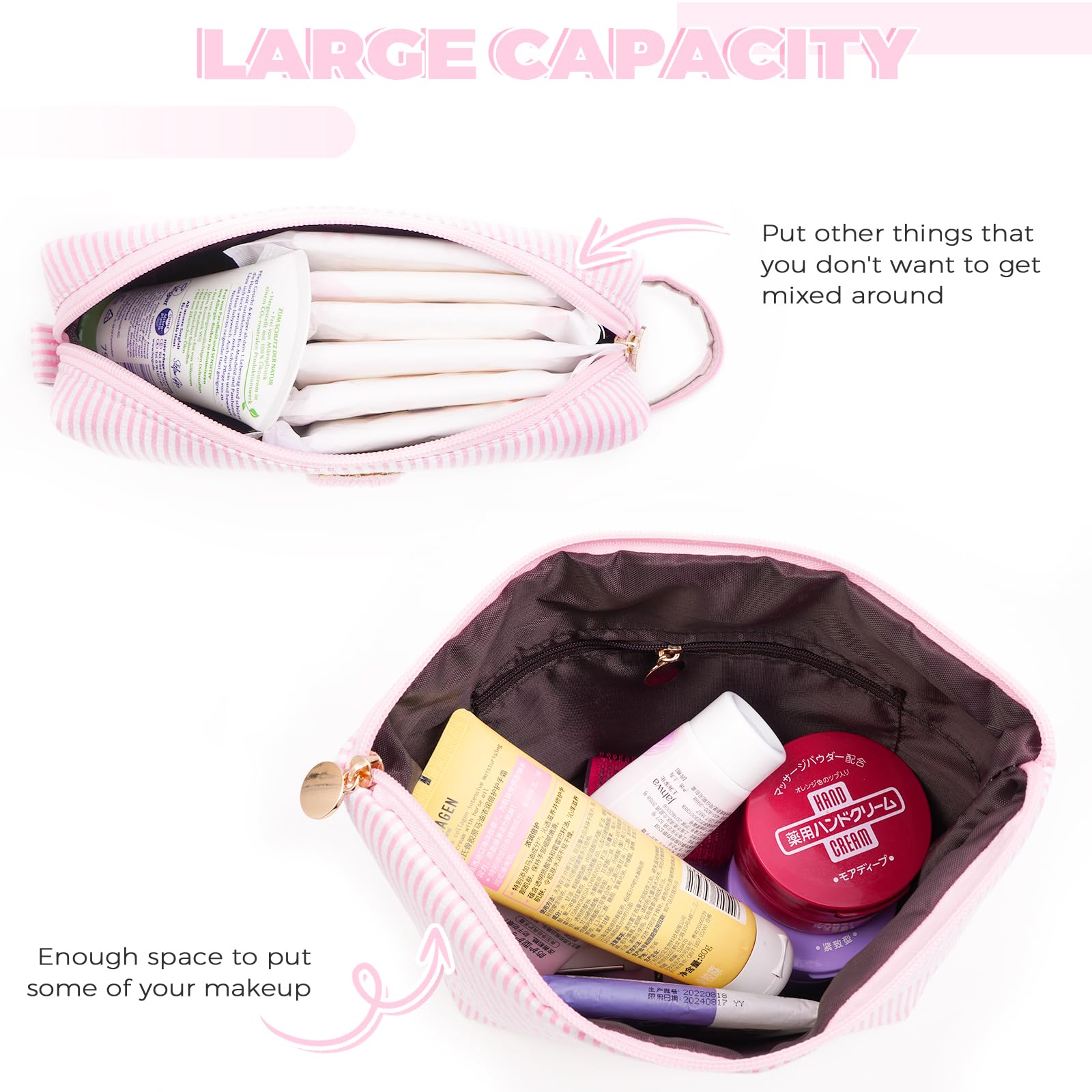 Btffitting initial-design makeup bag features personalized initials for a thoughtful gift