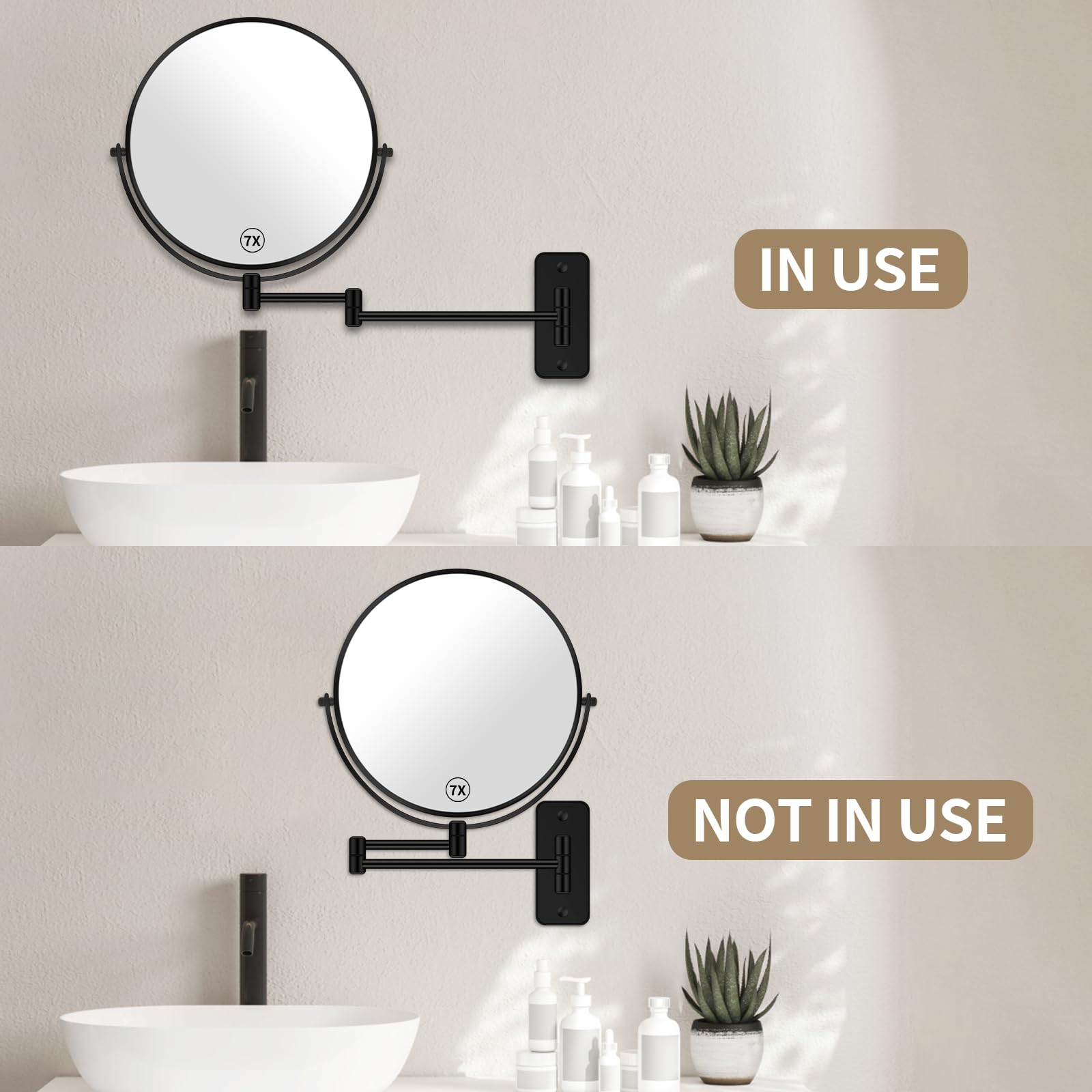 BTremary anti-rust stainless steel construction ensures durable bathroom use.