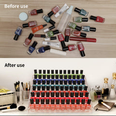 BTremary clear organizer holds 48-96 bottles, simplifying display organization.
