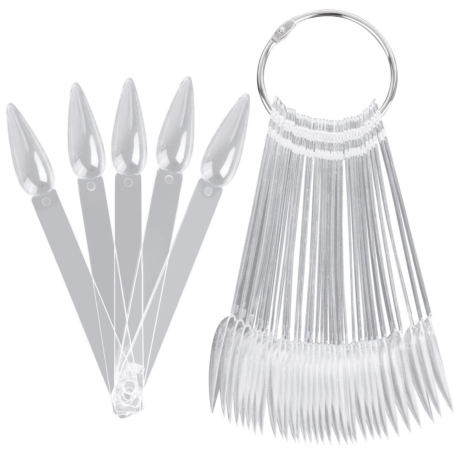 BTYMS 160Pcs nail swatch sticks with clear display for easy color selection