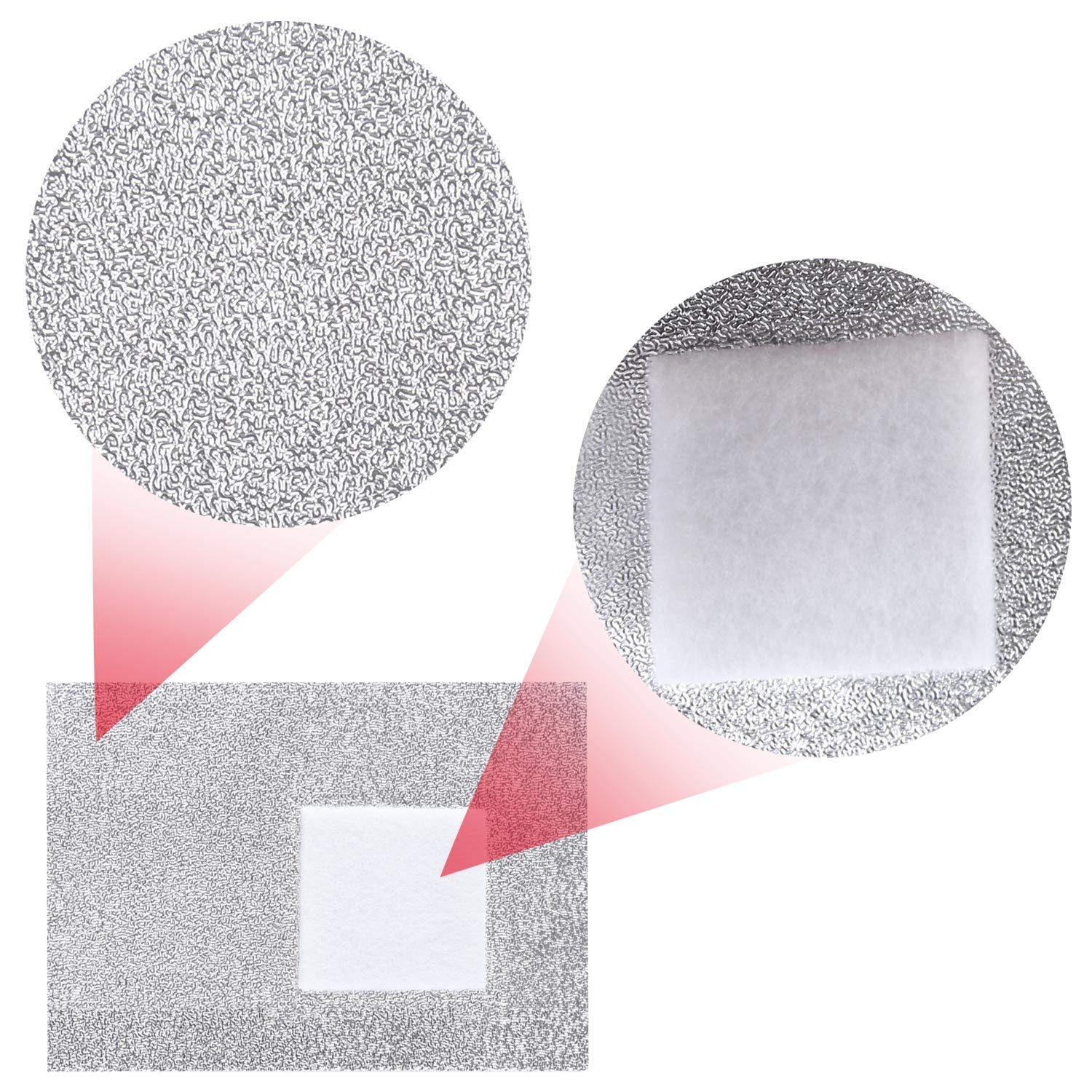 BTYMS cotton pad inside wrap highlights lint free surface for clean soak