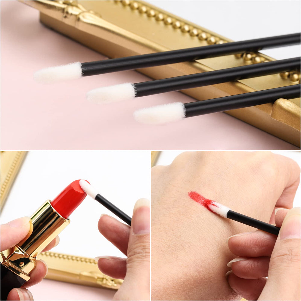 BTYMS lip wands with black handles designed for clean, lint-free makeup tasks.