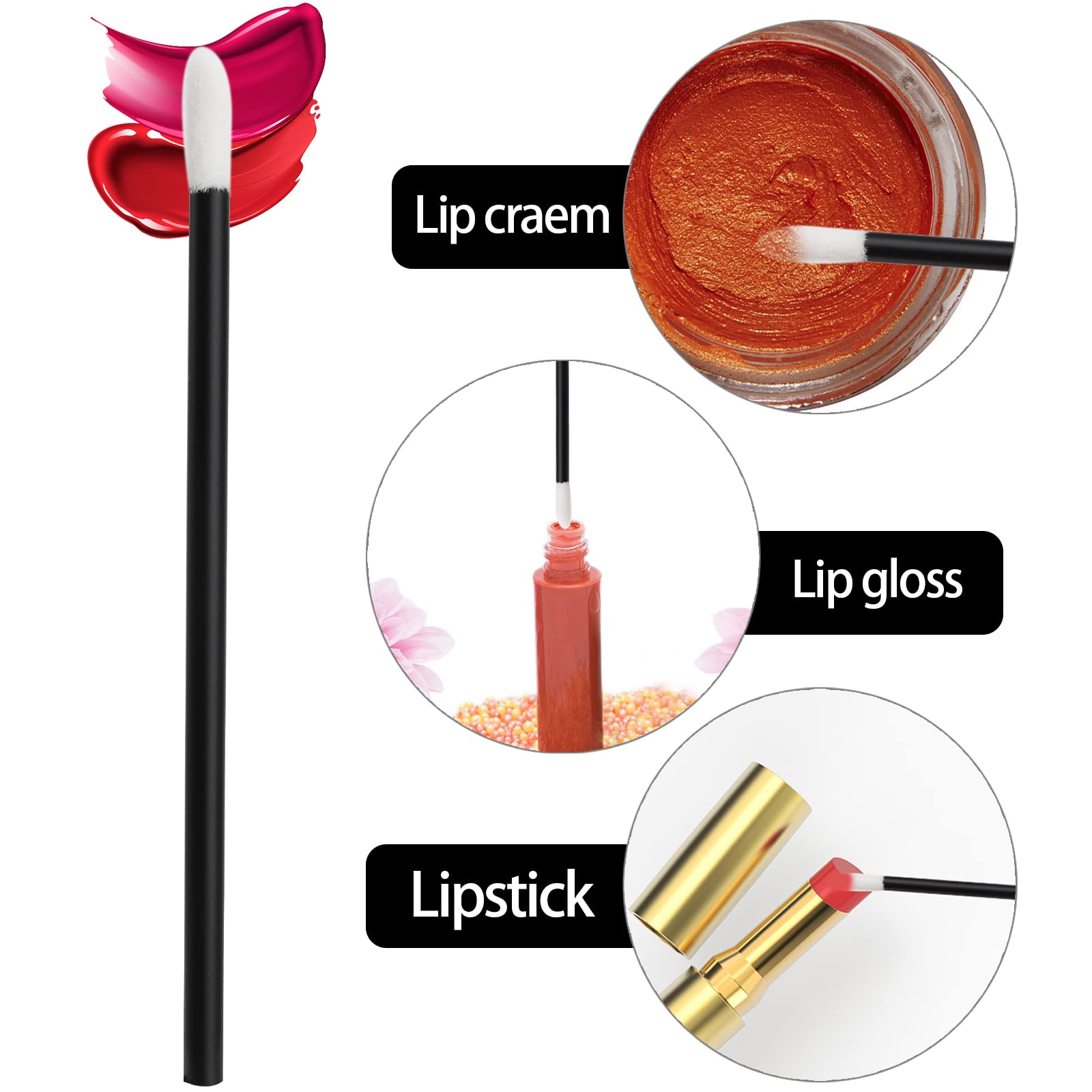 BTYMS disposable lip wand used to test gloss colors before application.
