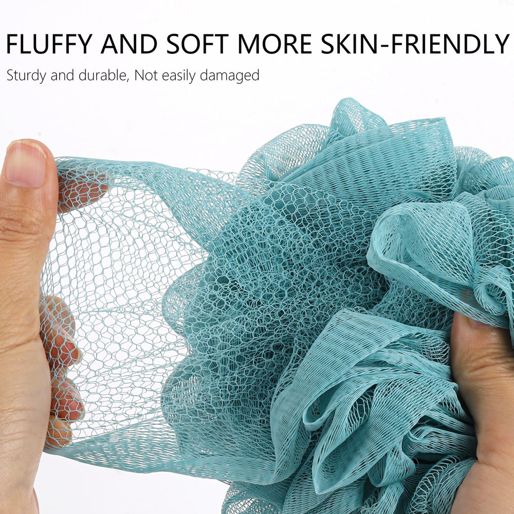 BTYMS easy grip loop loofah for secure shower handling