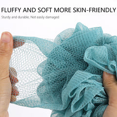 BTYMS easy grip loop loofah for secure shower handling