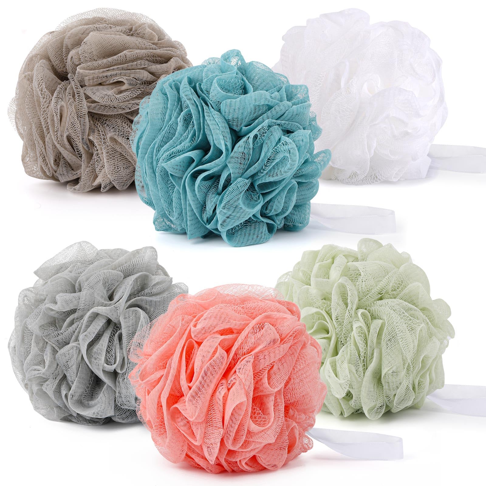 BTYMS large loofah 75g pack6 foam-rich lather for spa-like wash