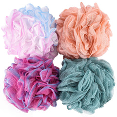 BTYMS large loofah sponge pink for gentle exfoliation during shower.
