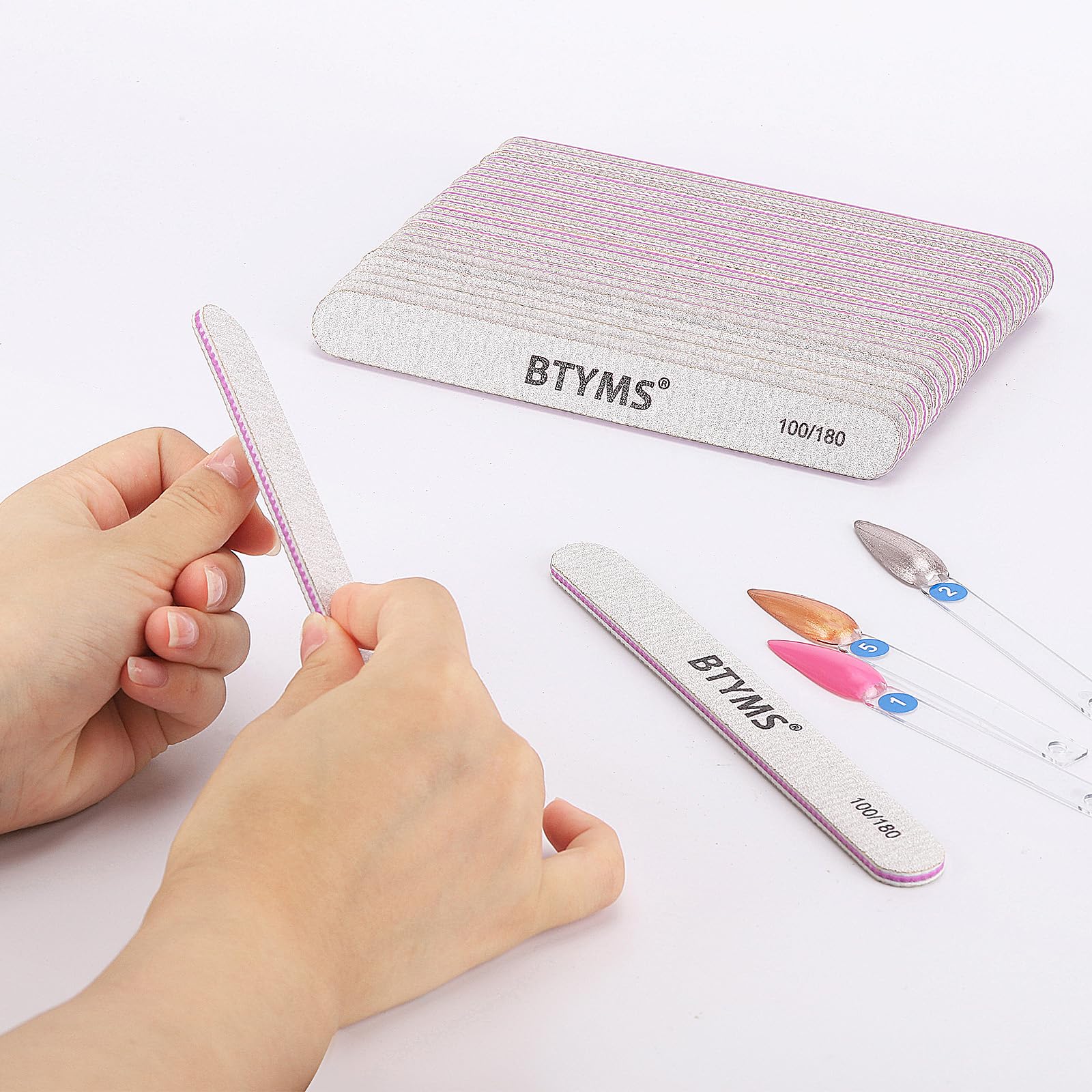 BTYMS bulk nail files set ideal for salon use and bulk sharing