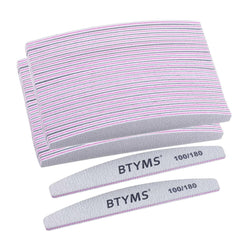 BTYMS nail files set collection shows 50 double-sided boards for precise shaping