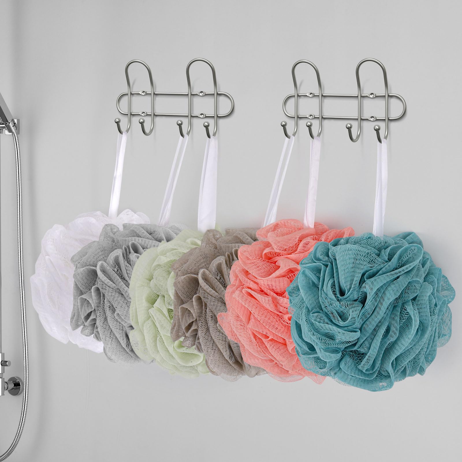 BTYMS six-piece loofah bundle for shared bathroom routine