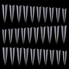 BTYMS stiletto nail tips in a 600-piece clear bag for easy acrylic set.