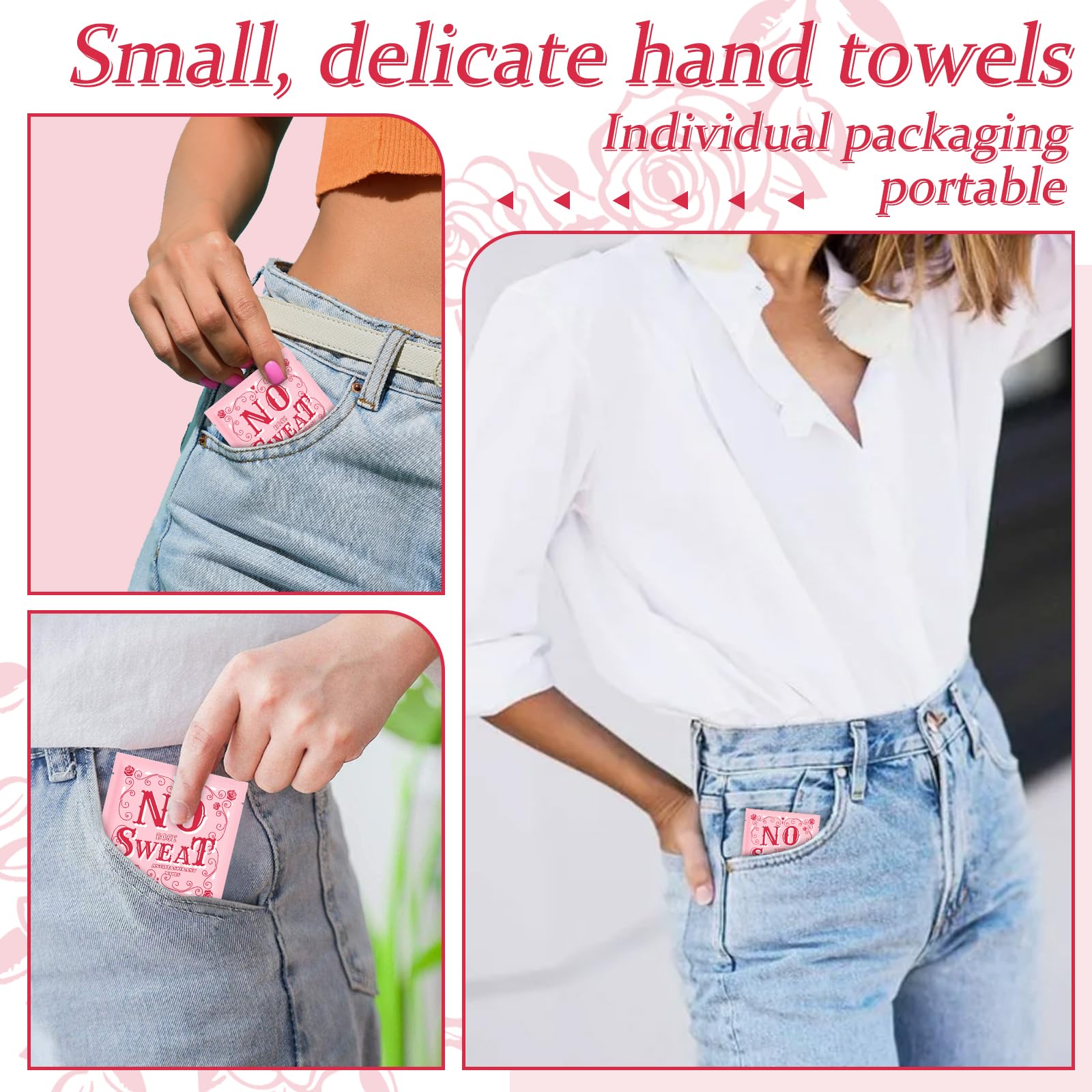 BUAEL mini deodorant wipes 50-pack convenient for daily carry.