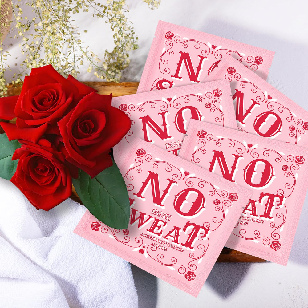 BUAEL mini deodorant wipes rose scent for subtle freshening.