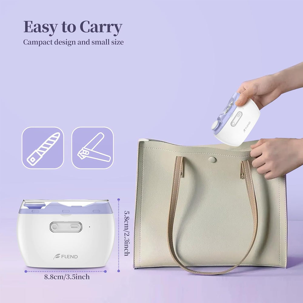 Bubbacare Electric Nail Clipper compact handheld design for small spaces