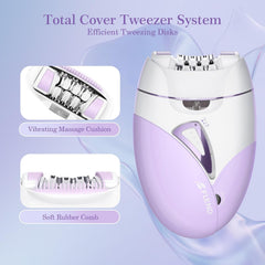 Bubbacare epilator LED light reveals tiny hairs for precise epilation