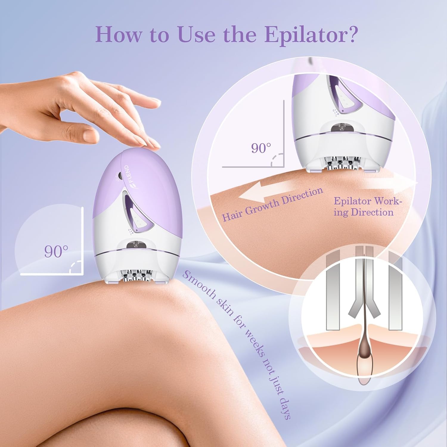 Bubbacare epilator massage pad provides gentle massage during epilation