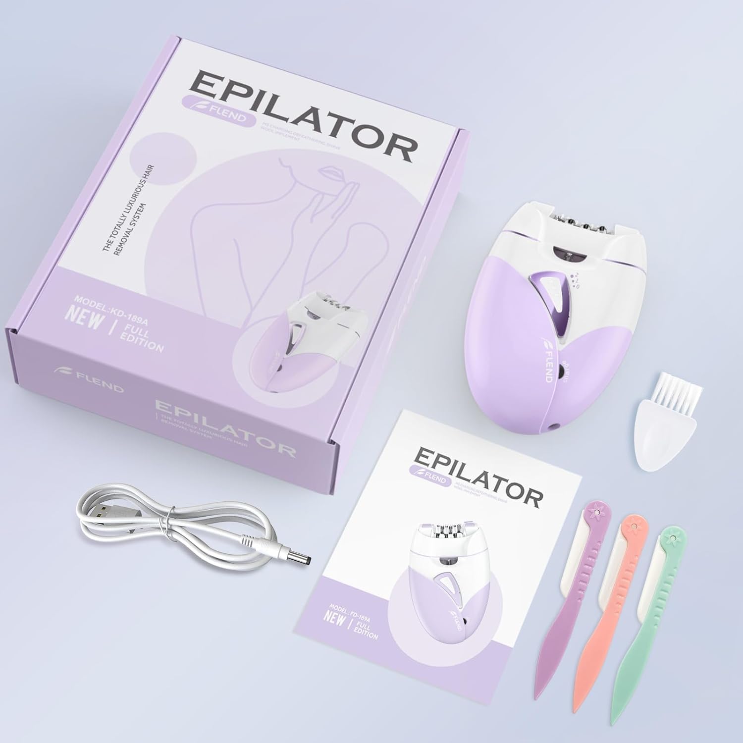 Bubbacare epilator travel-ready kit for quick touchups on the go