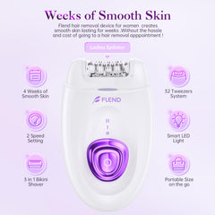 Bubbacare epilator shaver head for quick on-the-go touch-ups