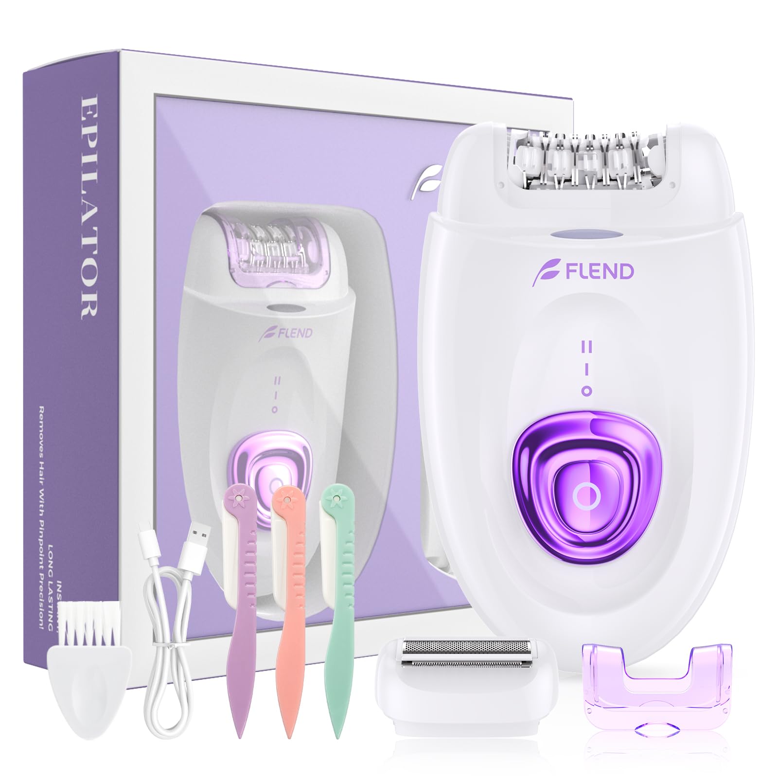 Bubbacare epilator two-speed usage on different body areas