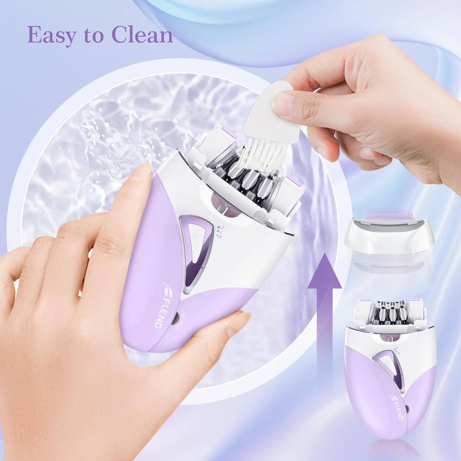 Bubbacare epilator USB rechargeable cordless operation for home or travel