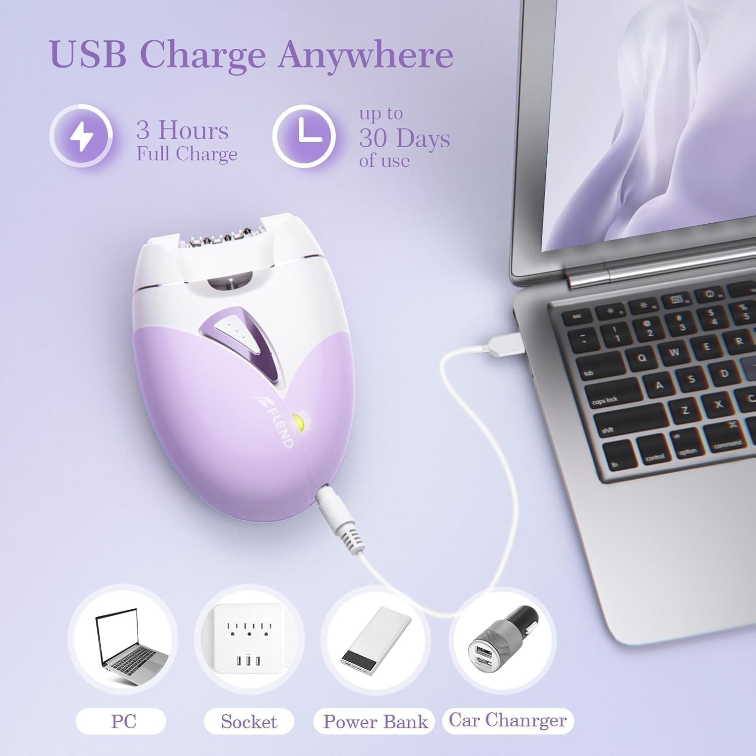 Bubbacare epilator washable heads simplify cleaning after use