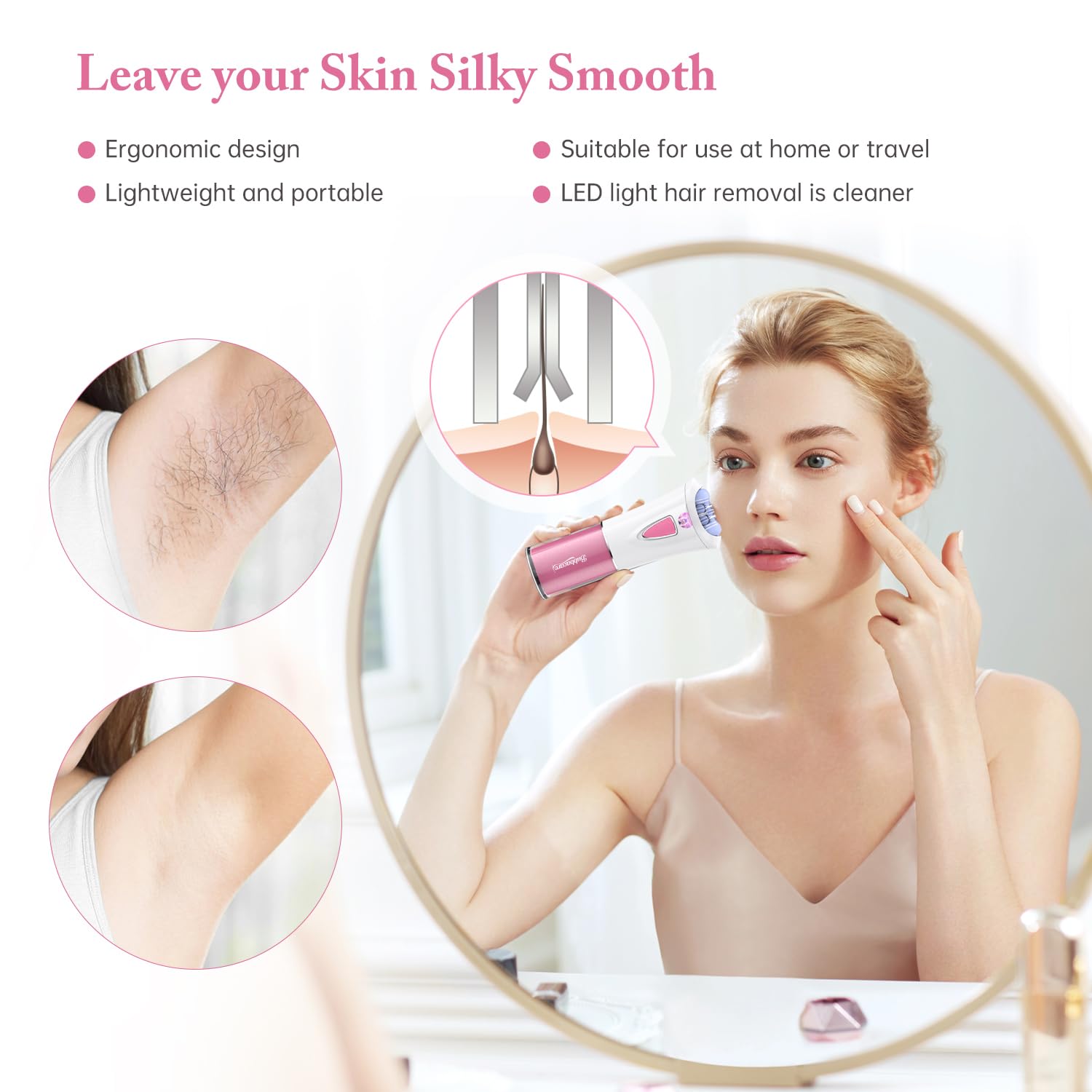 Bubbacare smooth glide epilator facial-use suitability for face and body