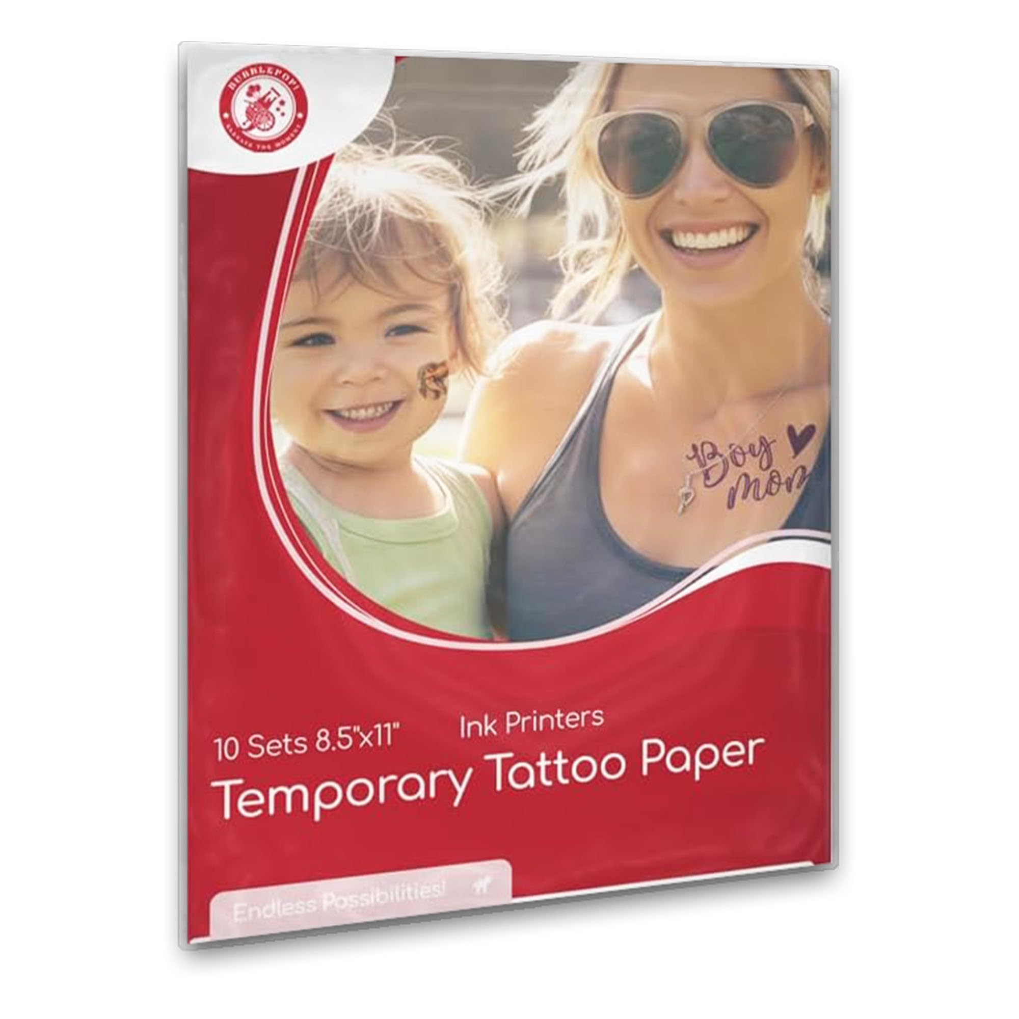 BubblePop printable tattoo paper inkjet sheet ready for at home design transfers